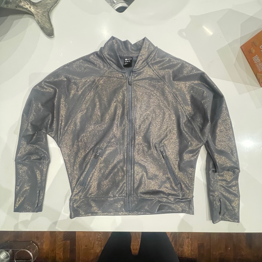 Girls Jacket Metallic Shimmer Gold